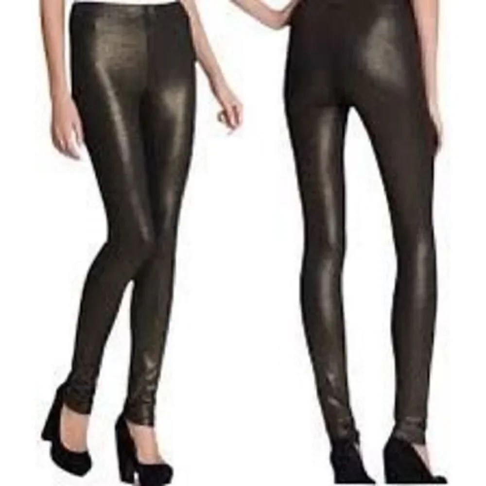 Alice + Olivia Women's Slim Zipper Front Black Leggings Size 6